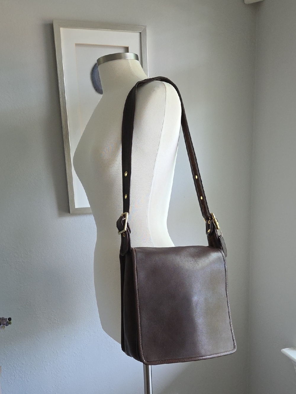 COACH Mocha NYC 1970's Leather Organizer Pouch Bag - Picture 9 of 16